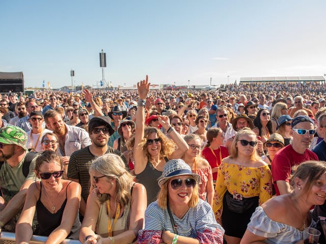 The crowd enjoying Starsailor on the Common Stage. Picture: (250819-043)