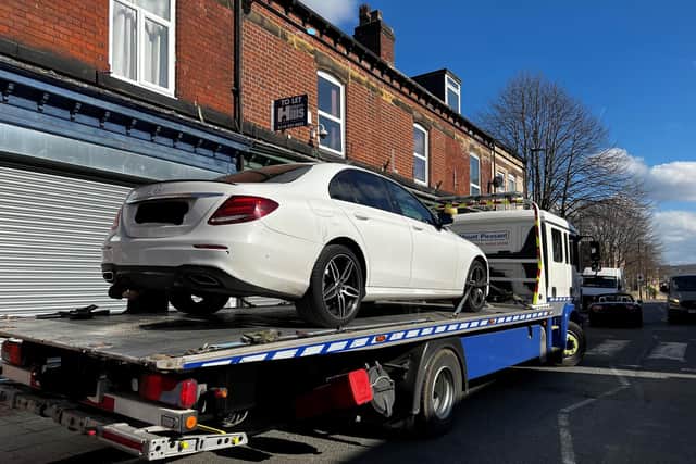 Police seized this car on Upperthorpe Road after it was found to contain drugs.