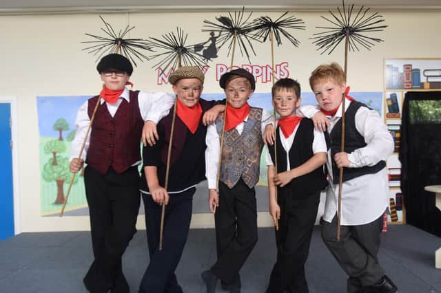 Meet some of the stars of Mary Poppins. Left to right are Bradley Ashley, Harry Sancaster, Bobby Twiddle, Aiden Vaughan and Harvey Cornforth, all pictured in 2015.