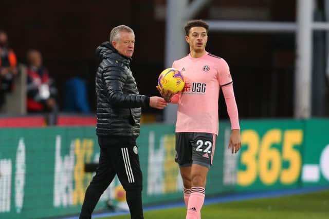 Ethan Ampadu has played in defence and midfield since arriving at Bramall Lane: Paul Terry/Sportimage