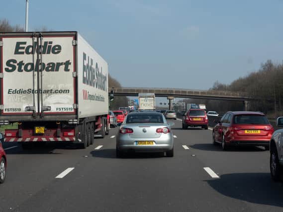 Work is taking place on the M1 and A631