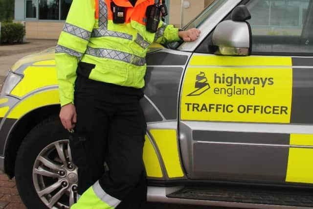 Ally Maitland-Titterton can be seen in the new series in both his roles with National Highways – a Traffic Officer and Regional Operations Centre Operator. Credit: National Highways