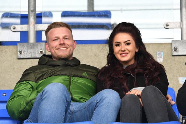 Two Rovers fans at the New Meadow on Saturday.