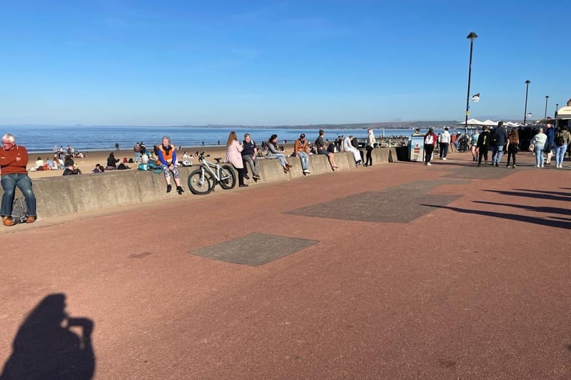 The majority of locals seemed to be adhering to social distancing rules at Portobello Beach