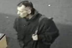 CCTV footage released of a man police are tracing in connection with the incident.