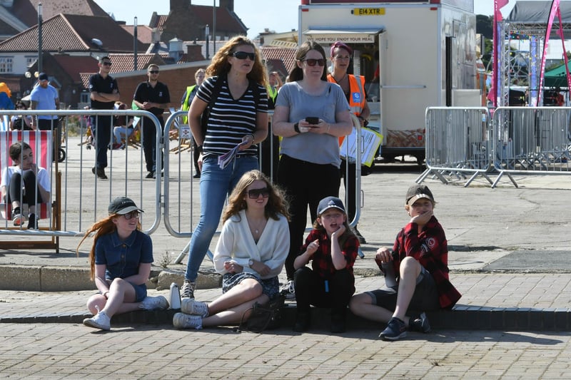 Watching the performances  at the Hartlepool Waterfront Festival Rebirth 2021, on Saturday.