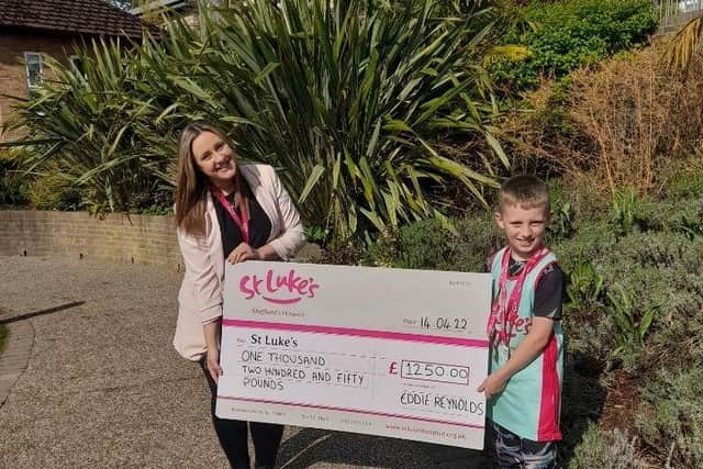 Eddie raised a total of £1,250 for St Luke's Hospice this year.
