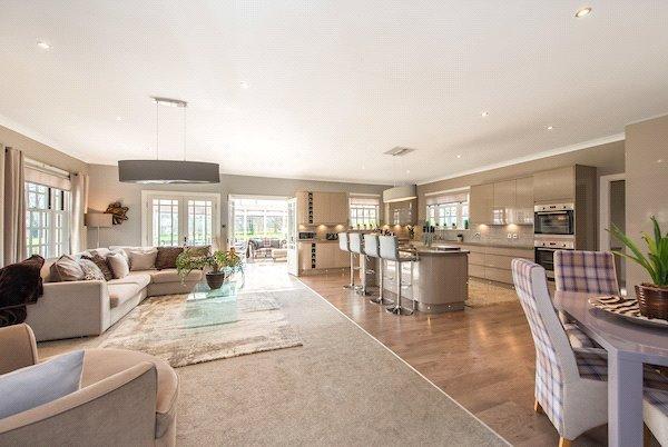 Open plan kitchen / dining / living room.