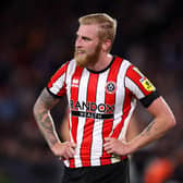Oliver McBurnie of Sheffield United reacts during his side's defeat to QPR (George Wood/Getty Images)