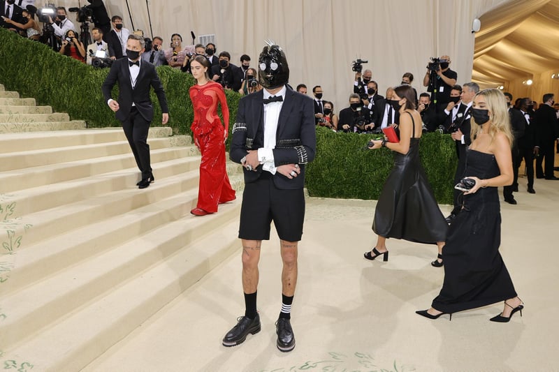 Evan Mock attends The 2021 Met Gala Celebrating In America: A Lexicon Of Fashion at Metropolitan Museum of Art on September 13, 2021 in New York City. (Photo by Mike Coppola/Getty Images)
