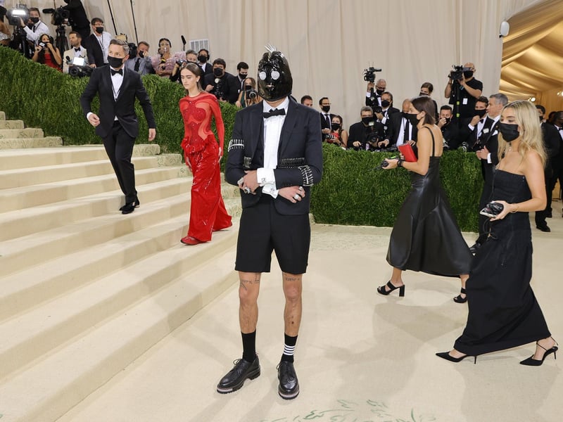 Evan Mock attends The 2021 Met Gala Celebrating In America: A Lexicon Of Fashion at Metropolitan Museum of Art on September 13, 2021 in New York City. (Photo by Mike Coppola/Getty Images)