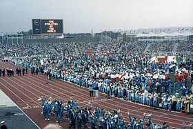 The opening ceremony of the World Student Games at Don Valley Stadium in 1991.