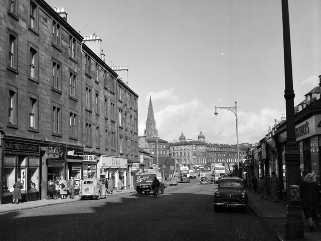 A picture looking down Dalry Road towards Haymarket taken in 1962.