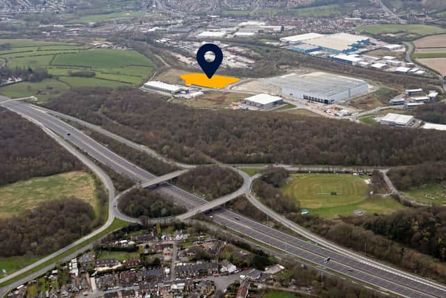 An image of the site on Cowley Way, Ecclesfield, Sheffield, where Aegis Energy have permission to build a 'clean energy' recharging and refuelling hub for HGVs and commercial vehicles. Picture: Aegis Energy