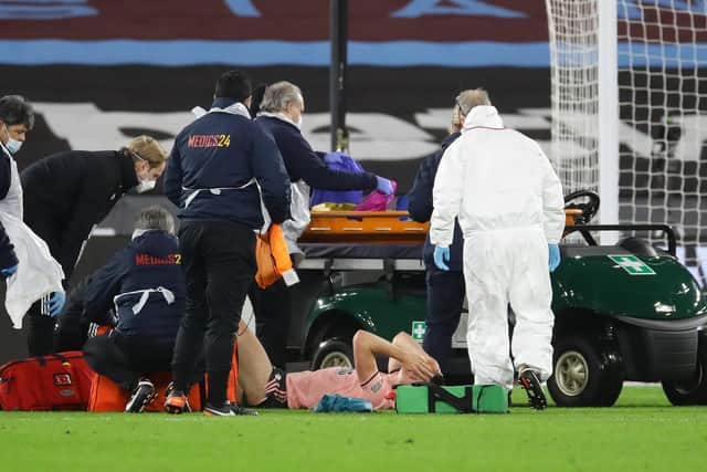John Egan was injured at West Ham: David Klein/Sportimage