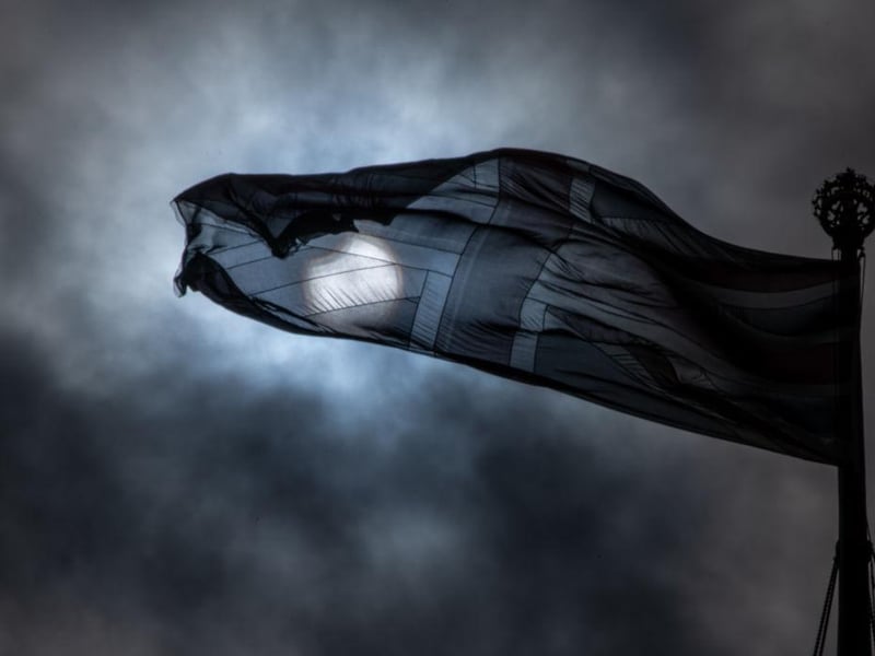 Viewers in the UK were able to witness the partial solar eclipse this morning with around a fifth of the Sun's light blocked (Photo by Chris J Ratcliffe/Getty Images)