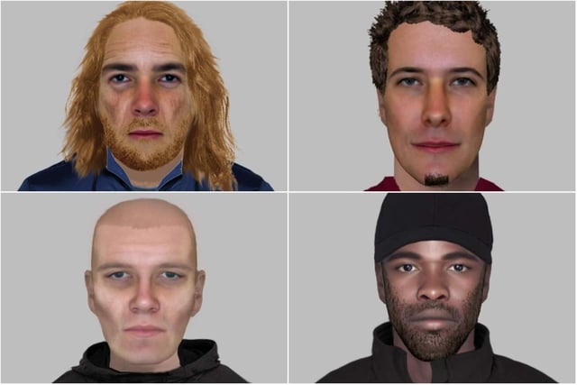 Here are a number of E-fits issued by South Yorkshire Police in 2022 as part of appeals for information about serious crimes.