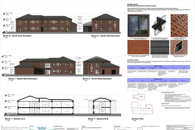 Details of plans by Sheffield City Council to build new council flats o the site of an empty care home in Crookes