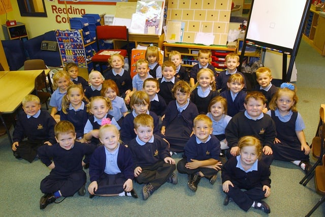 Some of the school's new starters in 2004. Can you spot someone you know?