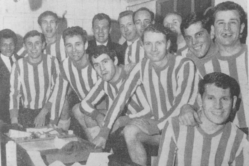 Irish international Ambrose Fogarty made 138 appearances and was awarded a testimonial on March 2, 1967. Hartlepools, including manager Brian Clough, played Charlie Hurley's  11. There was a crowd of over 7000 and also a dance in his honour. Cloughie is pictured fourth left. Photo: Hartlepool Museums Service.