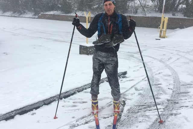 Skier in Sheffield in 2018