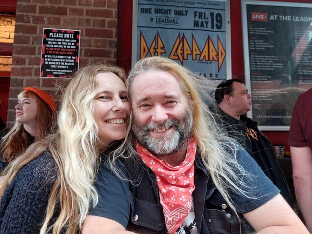 Fans queue for the Def Leppard gig at the Leadmill. Picture: Alastair Ulke