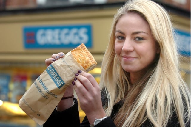 A Greggs pastie was the lunchtime treat for this Sunderland customer ten years ago, on the day Greggs announced a profits increase.