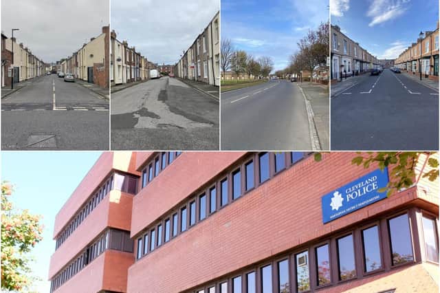 Some of the Hartlepool streets where most crime was reported to police, according to official figures.
