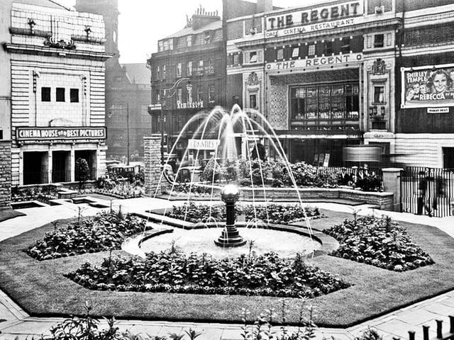The Regent Cinema, Barker's Pool, Sheffield, later became the Gaumont Cinema. To the left of the picture is the old Cinema House
