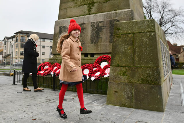 Elizabeth Keen (7) was proud to do her duty during the Remembrance Sunday event