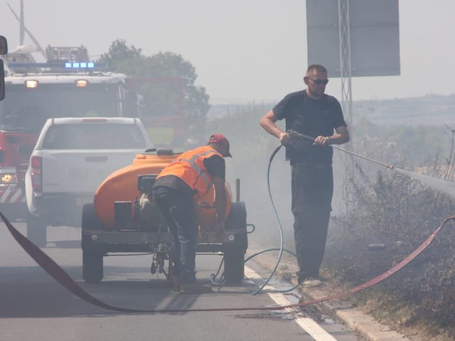 Chief fire officer Chris Kirby said there were 'many fire incidents' involving open grassland, parks and property.
He tweeted: 'Fire and rescue services across the UK have been stretched to their limit. A clear sign of the importance of resourcing to risk and not just demand'.