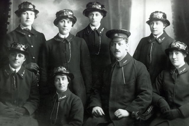 Sheffield tram Inspectors and Conductors in the early 1900s