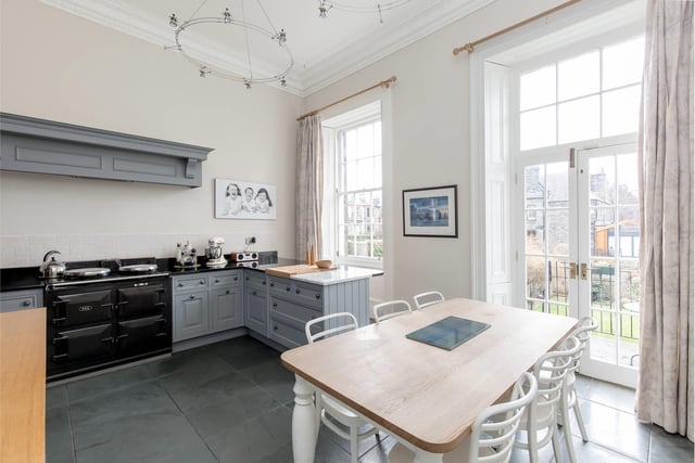 The property boasts seven double bedrooms and four bathrooms and there is a large south-west facing walled garden.