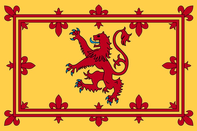 The Royal Banner of Scotland is flown regularly to celebrate the birthdays of the Queen and her relatives, as well as anniversaries like Coronation Day, and the Queen's Wedding Day.