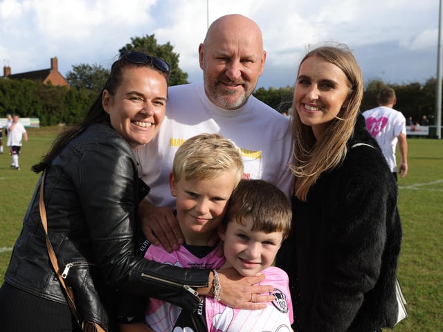 Lee Wilson with his family.
