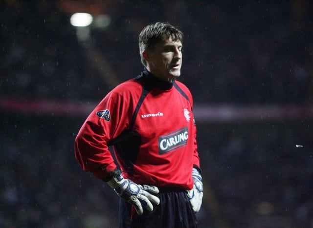 09/11/05 - Stefan Klos conceded during a goalmouth mix-up involving Bobo Balde and Hamed Namouchi as Rangers went out of the CIS Cup quarter final 2-0