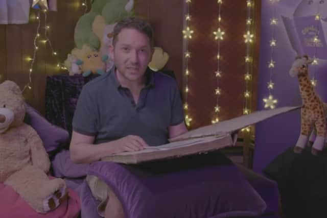 Catheter Boy has now been brought to life by 8-out-of-10 Cats' Jon Richardson, who recorded a video of him reading the tale in the CBeebies Bedtime Stories studio.