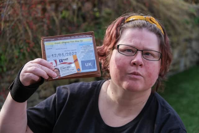 Claire Liversidge from Handsworth who has encountered problems renewing her travel passes