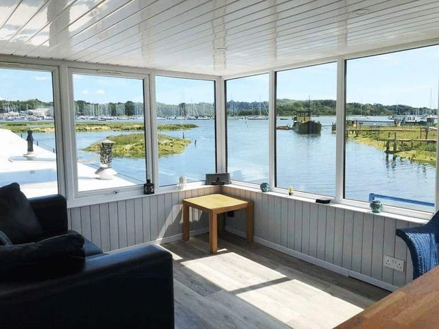 This three-bed houseboat in Bursledon is on the market for £169,950.