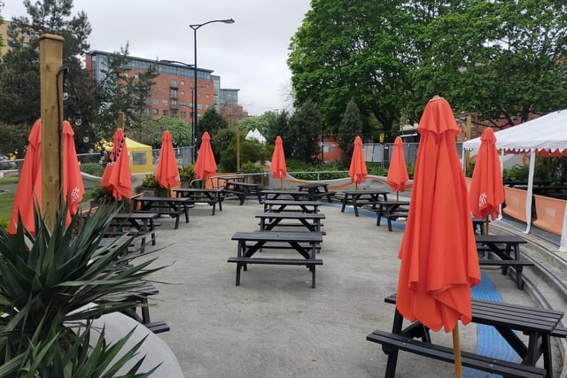 Not officially part of proceedings, but Division street bar Forum has its beer garden ready to make the most of the party.