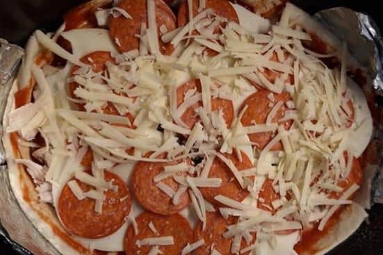The pizza just before it went into the slow cooker. Picture: Crockpot/Slow Cooker Recipes & Tips - Facebook.