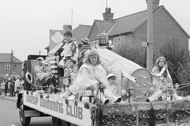 Warsop Swimming Club's float from 1971's carnival