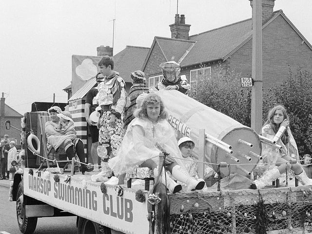 Warsop Swimming Club's float from 1971's carnival