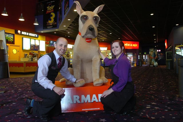 Martin Burdon (left) and Diane Martin of the Empire Cinema, Sunderland with the 5ft 6in Great Dane teddy Marmaduke in 2010. Anyone remember what the occasion was?