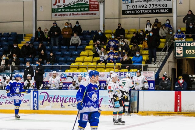 Looking across the ice pad at Fife Flyers' game against Belfast Giants