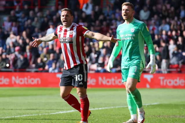 Billy Sharp of Sheffield United returned to the Blades squad against Cardiff City: Simon Bellis / Sportimage