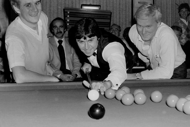 Snooker player Tony Knowles made an appearance at Hawick Tory Club in September 1984.