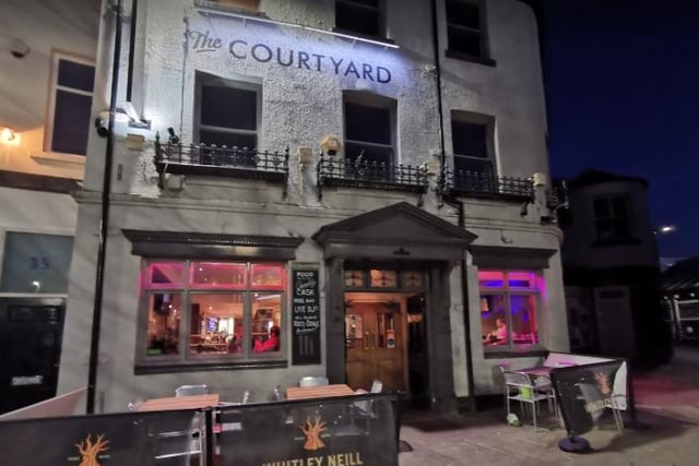 The Courtyard in Doncaster town centre serves traditional pub grub such as burgers, steaks and grills. Call 01302 215026.