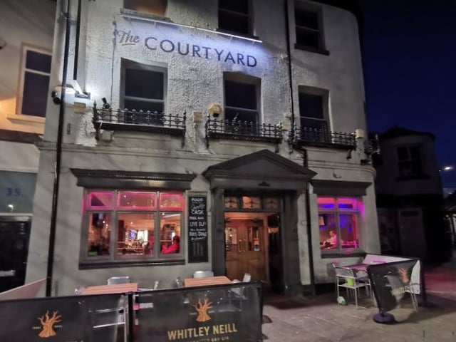 The Courtyard in Doncaster town centre serves traditional pub grub such as burgers, steaks and grills. Call 01302 215026.