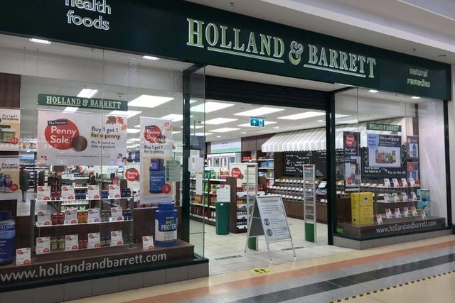 Holland & Barrett remains open with its excellent range of health foods, foods for people with dietary requirements and vitamins.